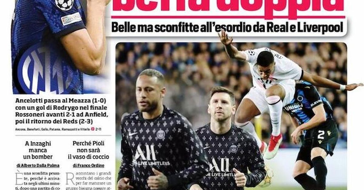 Edicola Cds Inter E Milan Beffa Doppia Champions Subito Amara Per