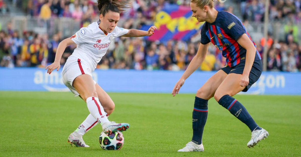 Womens Champions League Barcellona Roma 5 1 Le Giallorosse Sono