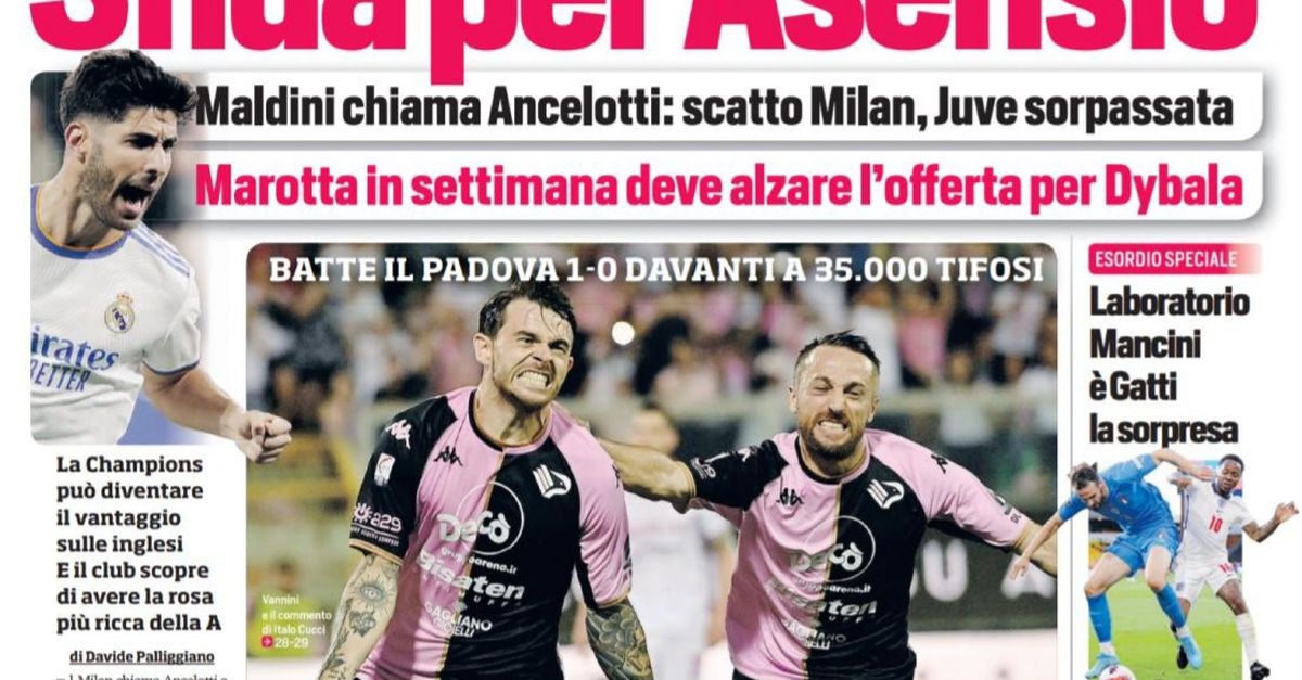 EDICOLA CdS Marotta In Settimana Deve Alzare Lofferta Per Dybala