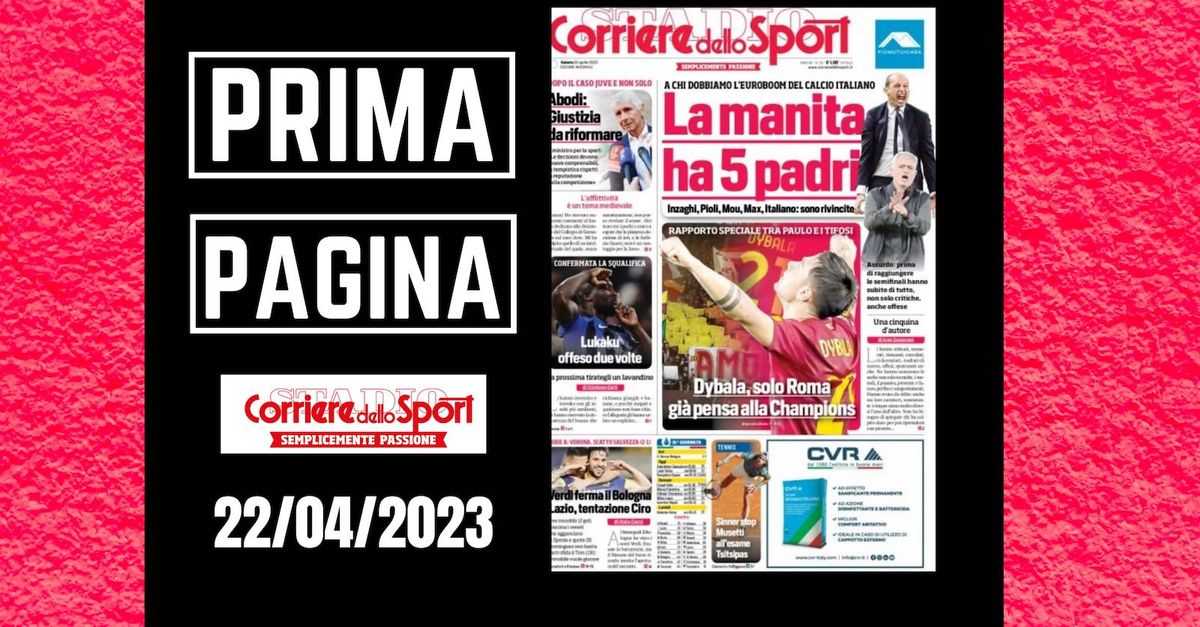 Prima Pagina Corriere Dello Sport La Manita Ha Cinque Padri