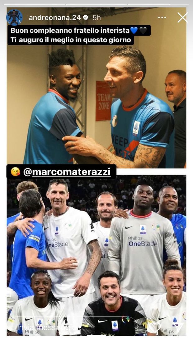 Materazzi Compie Gli Anni Onana Buon Compleanno Fratello Interista