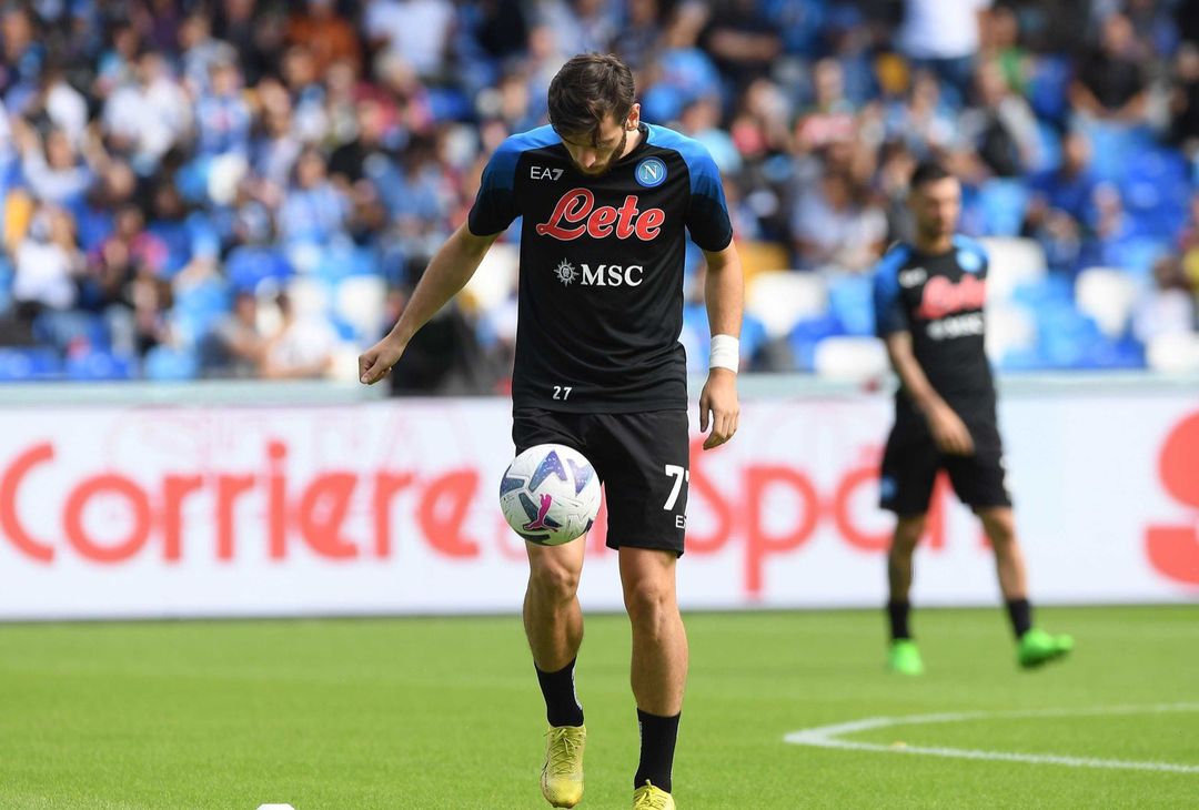 Foto I Calciatori Del Napoli Si Riscaldano Nel Prepartita Del Match Con