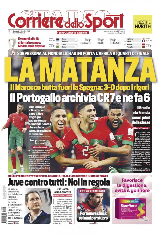 Prima Pagina Corriere Dello Sport La Matanza Pianeta Milan