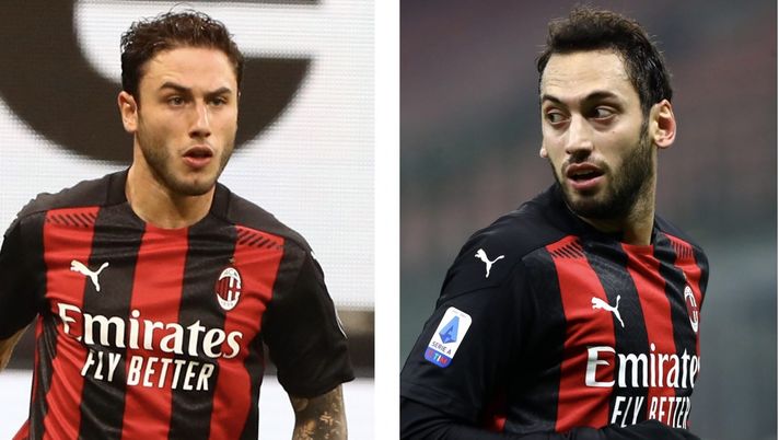 Davide Calabria (difensore AC Milan) e Hakan Calhanoglu (centrocampista AC Milan) | AC Milan News (Getty Images) 