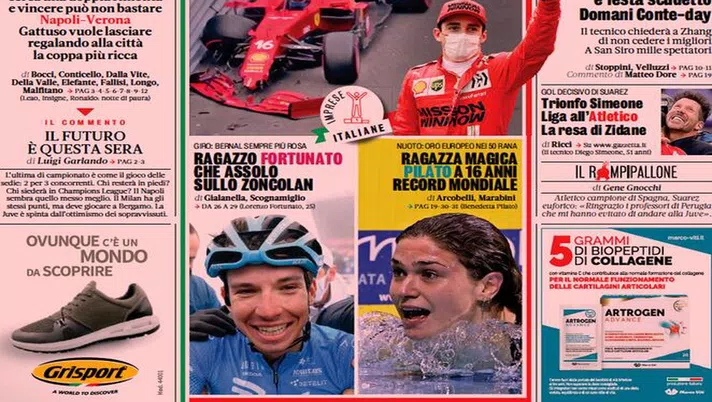 BUONGIORNO CITTACELESTE &#8211; LE PRIME PAGINE DEI QUOTIDIANI SPORTIVI &#8211; GUARDA
