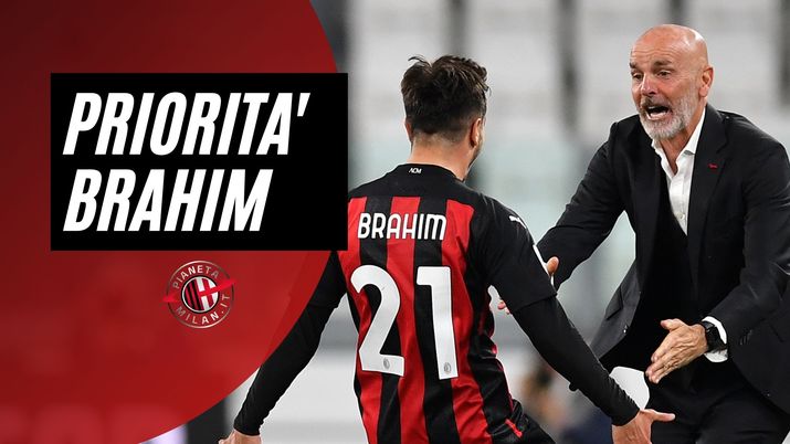 Brahim Diaz (calciatore AC Milan in prestito dal Real Madrid) e Stefano Pioli (tecnico rossonero) | (credits: Getty images) 