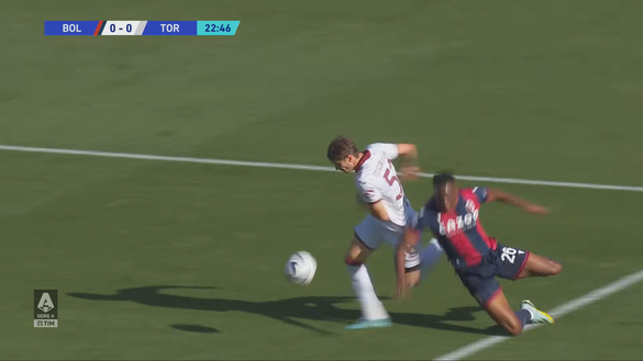 Immagine 2 La moviola di Bologna-Torino 2-1: Orsolini sbraccia su Ricci, è fallo- immagine 2