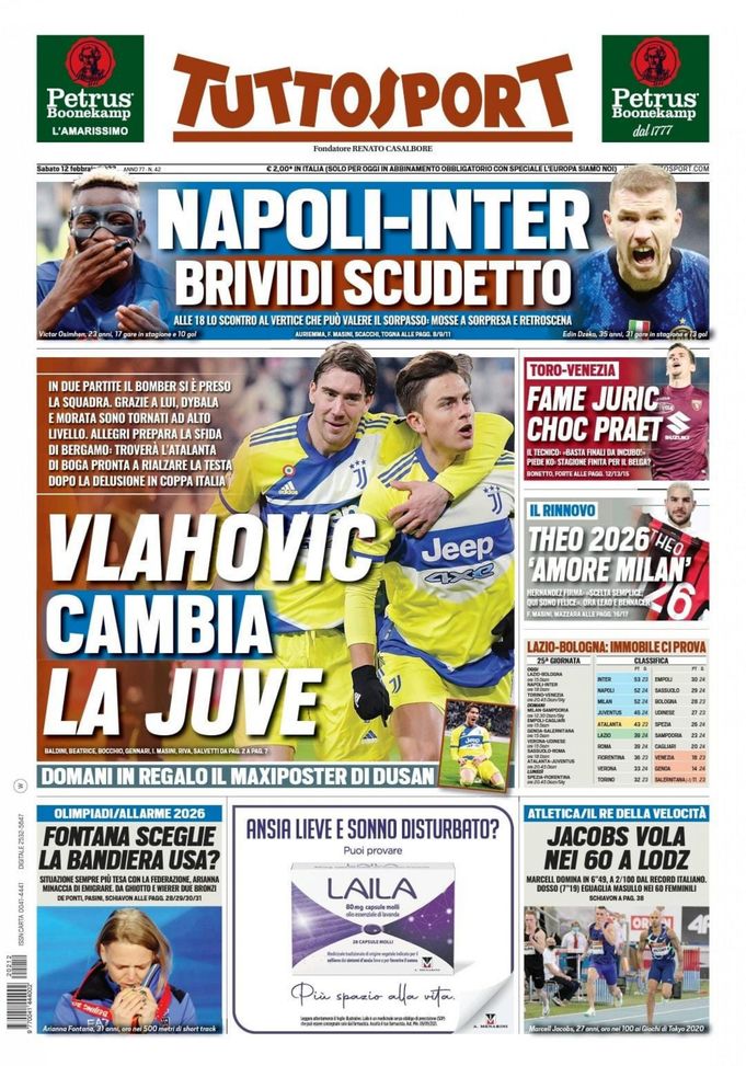 EDICOLA TS – Napoli-Inter, brividi scudetto: mosse a sorpresa e retroscena EDICOLA TS – Napoli-Inter, brividi scudetto: mosse a sorpresa e retroscena - immagine 1