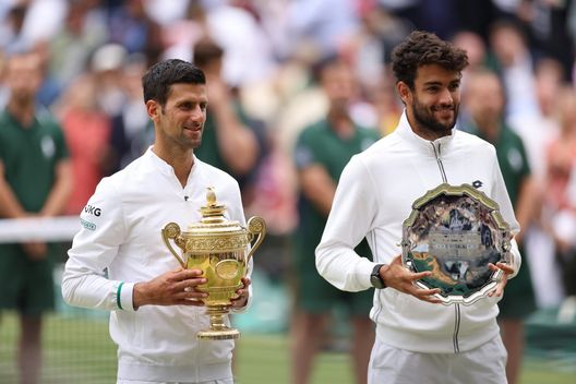 Berrettini e Djokovic a Wimbledon Berrettini e Djokovic a Wimbledon