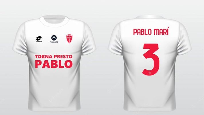 Torna presto, la maglia del Monza per Pablo Marì: è uscito dall’ospedale e ringrazia tutti… MAGLIA SPECIALE AC MONZA