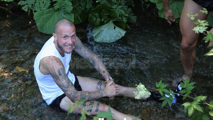 BAD KLEINKIRCHHEIM, AUSTRIA - JULY 17:  Michel Morganella of Palermo during the Pre-Season Training Camp on July 17, 2017 in Bad Kleinkirchheim, Austria.  (Photo by Maurizio Lagana/Getty Images) 
