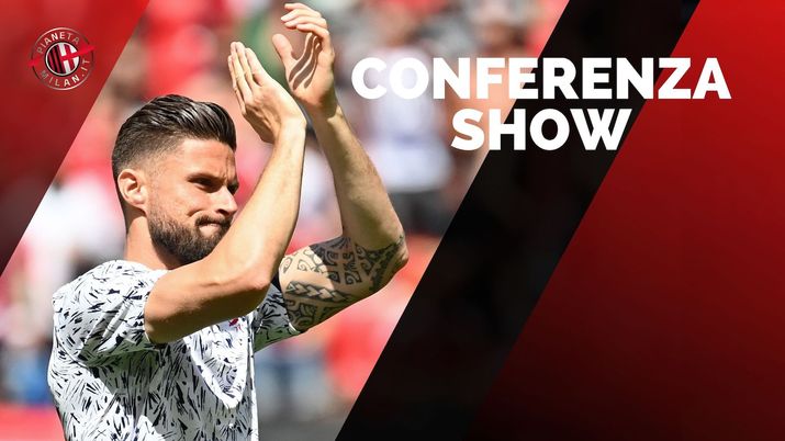 Olivier Giroud (attaccante AC Milan) ieri si è presentato in conferenza stampa ai giornalisti ed ai suoi nuovi tifosi | Milan News (Getty Images) 