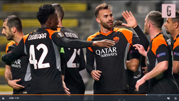 VIDEO Braga Roma, Fonseca gode in Europa League: Dzeko e Mayoral coppia gol giallorossa. Guarda le immagini del match