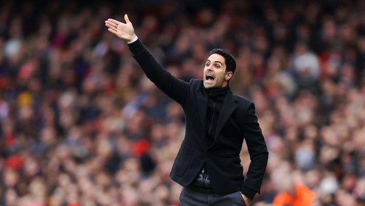 LONDON, ENGLAND - MARCH 07: Mikel Arteta manager of Arsenal reacts during the Premier League match between Arsenal FC and West Ham United at Emirates Stadium on March 07, 2020 in London, United Kingdom. (Photo by Julian Finney/Getty Images) 