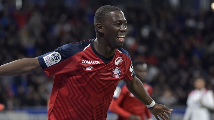 Lille's French midfielder Boubakary Soumare celebrates after scoring a goal during the French L1 football match between Olympique Lyonnais (OL) and Lille (LOSC) on May 5, 2019, at the Parc Olympique Lyonnais stadium in Decines-Charpieu, central-eastern France. (Photo by ROMAIN LAFABREGUE / AFP) (Photo credit should read ROMAIN LAFABREGUE/AFP via Getty Images) Lille's French midfielder Boubakary Soumare celebrates after scoring a goal during the French L1 football match between Olympique Lyonnais (OL) and Lille (LOSC) on May 5, 2019, at the Parc Olympique Lyonnais stadium in Decines-Charpieu, central-eastern France. (Photo by ROMAIN LAFABREGUE / AFP) (Photo credit should read ROMAIN LAFABREGUE/AFP via Getty Images)