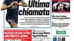 Prima Pagina, Tuttosport: “L’Italia giovane non tradisce. Di Maria, ultima chiamata”