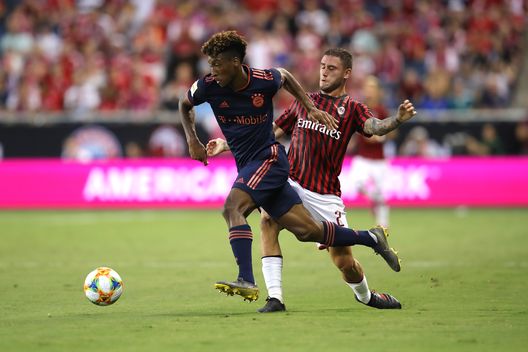 Bayern-Milan 1-0 della ICC 2019: Kingsley Coman contro Davide Calabria (credits: GETTY Images) Bayern-Milan 1-0 della ICC 2019: Kingsley Coman contro Davide Calabria (credits: GETTY Images)