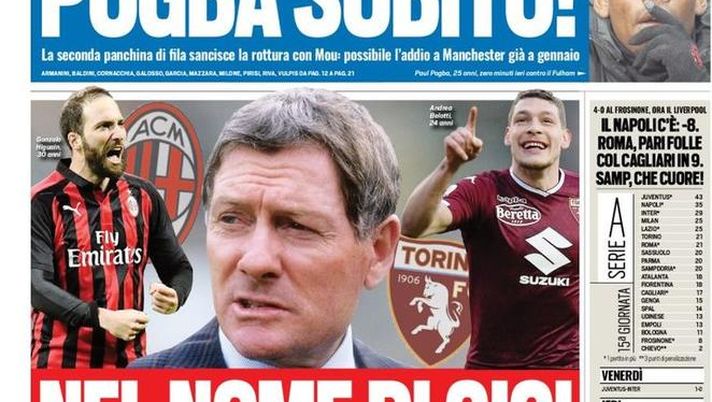 Prima Pagina, Tuttosport: “Pogba subito! Nel nome di Gigi. Il Napoli c’è. Capolavoro Sarri…” Prima Pagina, Tuttosport: “Pogba subito! Nel nome di Gigi. Il Napoli c’è. Capolavoro Sarri…”