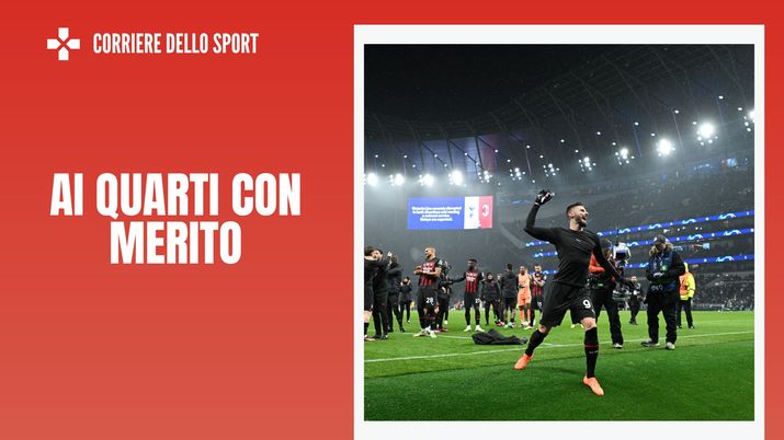 Olivier Giroud attaccante AC Milan contro Tottenham