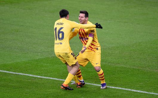 Barcellona Pedri Messi (getty images) Pedri Messi