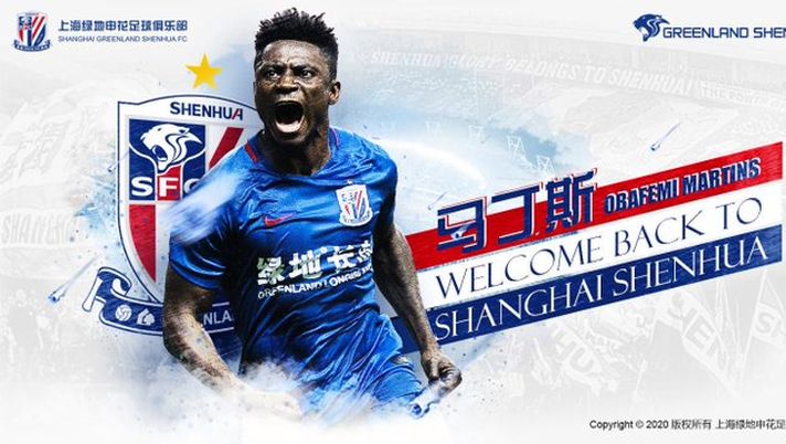 Martins, l'annuncio ufficiale dellp Shanghai Shenhua Martins, l'annuncio ufficiale dellp Shanghai Shenhua