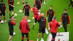 Roma, la ripresa degli allenamenti sotto la pioggia a Trigoria – FOTOGALLERY