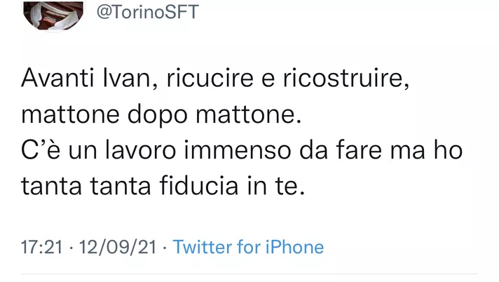 Torino-Salernitana 4-0, le reazioni social: &#8220;Avanti Ivan, mattone dopo mattone&#8221;