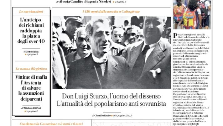 Prima Pagina, La Repubblica-Palermo: “Si aprono le porte del carcere per Miccoli” Prima Pagina, La Repubblica-Palermo: “Si aprono le porte del carcere per Miccoli”