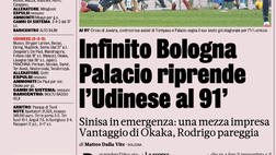 Gazzetta: Infinito Bologna, ripresa l’Udinese al ’91