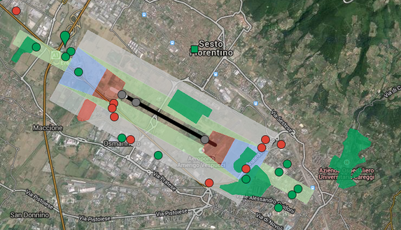 La zona Mercafir è quella verde all'altezza di viale Alessandro Guidoni La zona Mercafir è quella verde all'altezza di viale Alessandro Guidoni