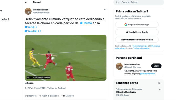 VIDEO Vazquez, l’eurogol dell’ex Palermo nel match di Serie B Monza-Parma  Vazquez