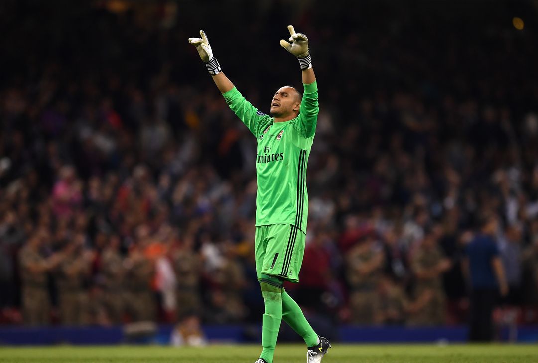  CARDIFF, WALES - JUNE 03: Keylor Navas of Real Madrid celebrates a Real Madrid goal during the UEFA Champions League Final between Juventus and Real Madrid at National Stadium of Wales on June 3, 2017 in Cardiff, Wales.  (Photo by David Ramos/Getty Images) 