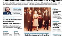 Prima Pagina, Giornale di Sicilia: “Maxiconcorso, ecco le regole. Contagi in calo”