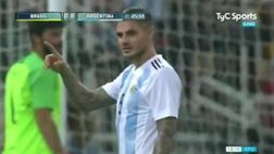 VIDEO / Argentina-Brasile, il tentativo senza fortuna di Mauro Icardi