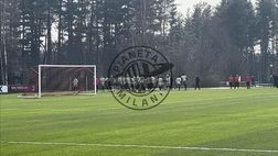 Tottenham-Milan, in corso l’allenamento di rifinitura a Milanello | VIDEO