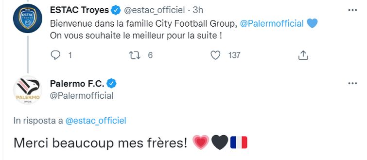 Palermo al City Group, dal Troyes al Girona: tutti i benvenuti ai rosanero su Twitter Palermo