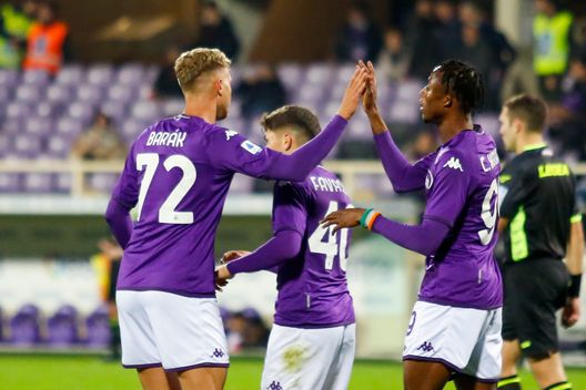 GERMOGLI PH: 7 DICEMBRE 2022 FIRENZE STADIO ARTEMIO FRANCHI PARTITA AMICHEVOLE TRA FIORENTINA VS ALWAYS READY NELLA FOTO KOUAME' Fiorentina formula Europa: con Rapid e Borussia gol e applausi- immagine 2