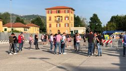 FOTO, Virtus Entella-Palermo: tifosi rosanero al Comunale per il match dei playoff