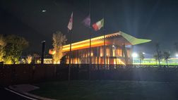 FOTO VN – Joe Barone, bandiere a mezz’asta al Viola Park