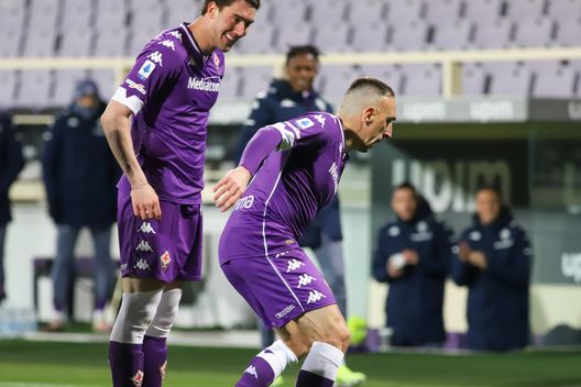 GERMOGLI PH: 21 MARZO 2021 FIRENZE STADIO ARTEMIO FRANCHI SERIE A FIORENTINA VS MILAN NELLA FOTO ESULTANZA GOL RIBERY GERMOGLI PH: 21 MARZO 2021 FIRENZE STADIO ARTEMIO FRANCHI SERIE A FIORENTINA VS MILAN NELLA FOTO ESULTANZA GOL RIBERY