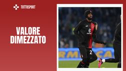 Milan, crollo Tomori: errori e nervosismo ne dimezzano il valore