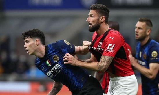 Getty Image giroud bastoni inter milan