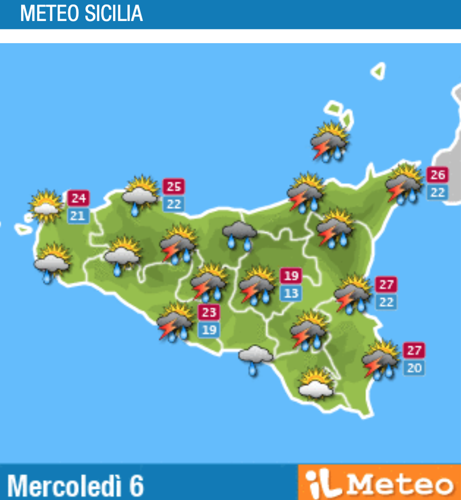 Meteo, Palermo: pioggia e schiarite, le previsioni di mercoledì 6 ottobre Meteo, Palermo: pioggia e schiarite, le previsioni di mercoledì 6 ottobre - immagine 1