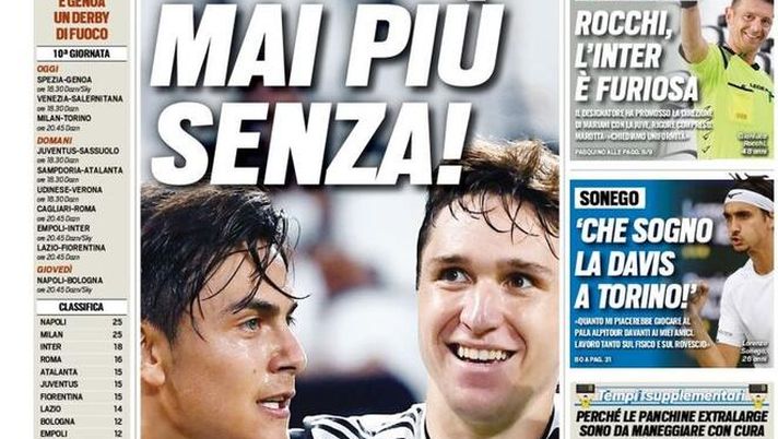 Prima Pagina, Tuttosport: “Mai più senza! Rocchi, l’Inter è furiosa”  Prima Pagina, Tuttosport: “Mai più senza! Rocchi, l’Inter è furiosa” - immagine 1