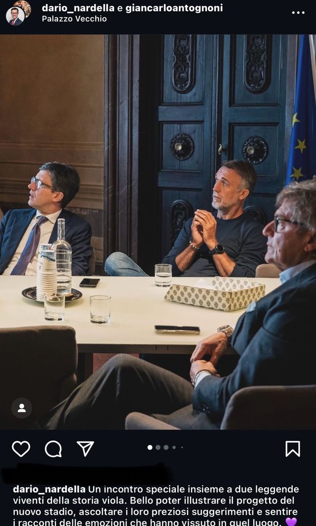 F. Giorgetti: “Nardella voleva sapere il parere di due leggende sul Franchi”- immagine 2