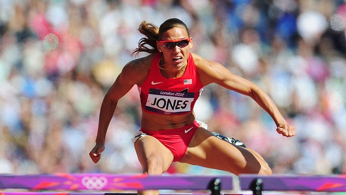 LONDON, ENGLAND - AUGUST 06: Lolo Jones of the United States competes in the Women's 100m Hurdles heat on Day 10 of the London 2012 Olympic Games at the Olympic Stadium on August 6, 2012 in London, England. (Photo by Stu Forster/Getty Images) LONDON, ENGLAND - AUGUST 06: Lolo Jones of the United States competes in the Women's 100m Hurdles heat on Day 10 of the London 2012 Olympic Games at the Olympic Stadium on August 6, 2012 in London, England. (Photo by Stu Forster/Getty Images)