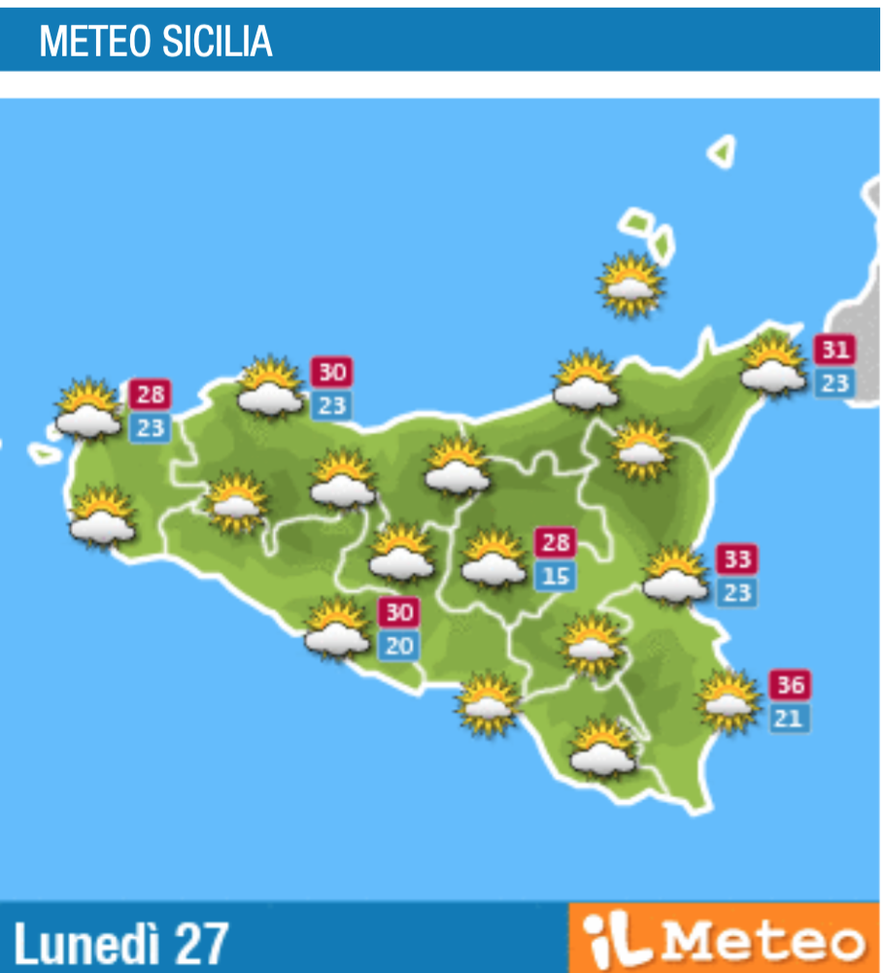 Meteo, Palermo: nubi sparse e poco nuvoloso, le previsioni di lunedì 27 settembre Meteo, Palermo: nubi sparse e poco nuvoloso, le previsioni di lunedì 27 settembre