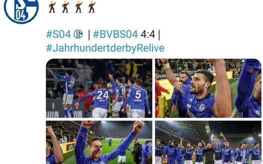 Ieri non si è giocato il derby a Dortmund, così lo Schalke ha mandato in onda la Storia... 