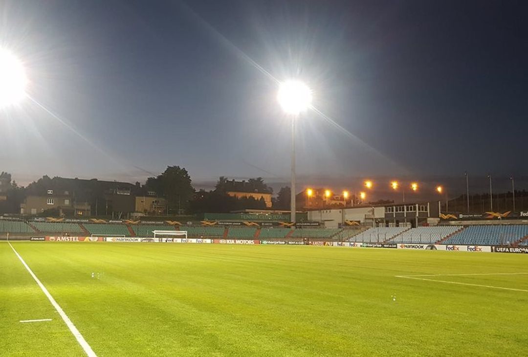  Lo Stadio Josy Barthel (Lussemburgo), sede di Dudelange-Milan 