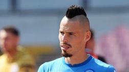 SKY – Hamsik si allena. Era fermo da due giorni per una tonsillite